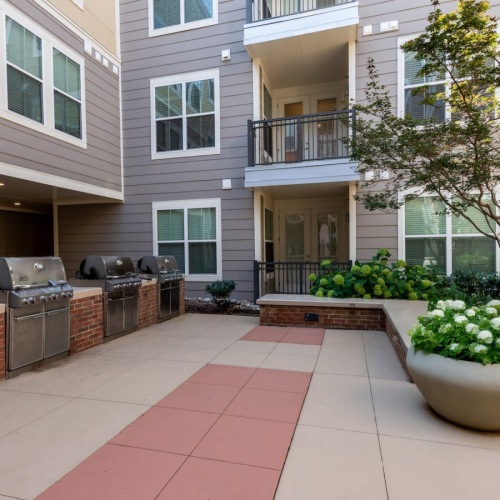 courtyard area between buildings
