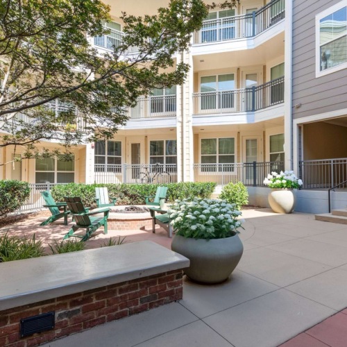 courtyard area with fire pit 