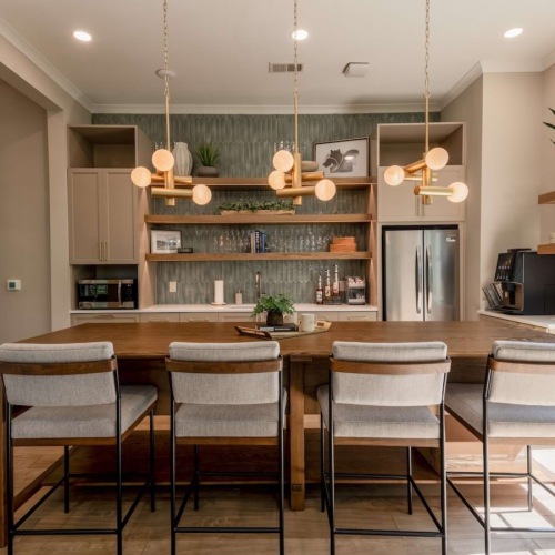 resident kitchen area with large table