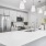 kitchen with an island, modern appliances and spacious counter-space